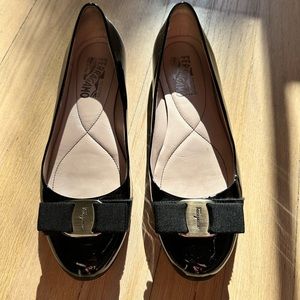 Salvatore Ferragamo Varina Patent Leather Ballet Flats